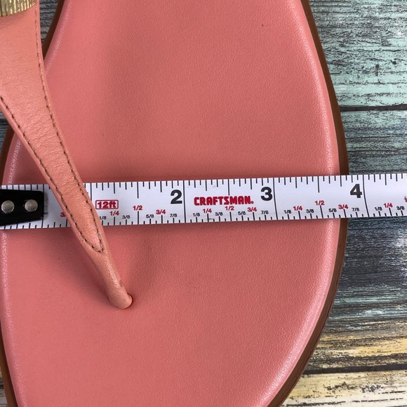 MICHAEL Michael Kors Mira Womens Size 10M Peach Leather Thong Sandal - Picture 7 of 10